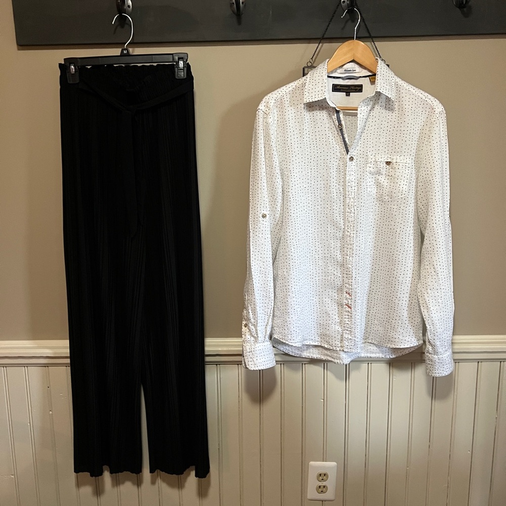 Black Button Down Shirt with Classic Collar